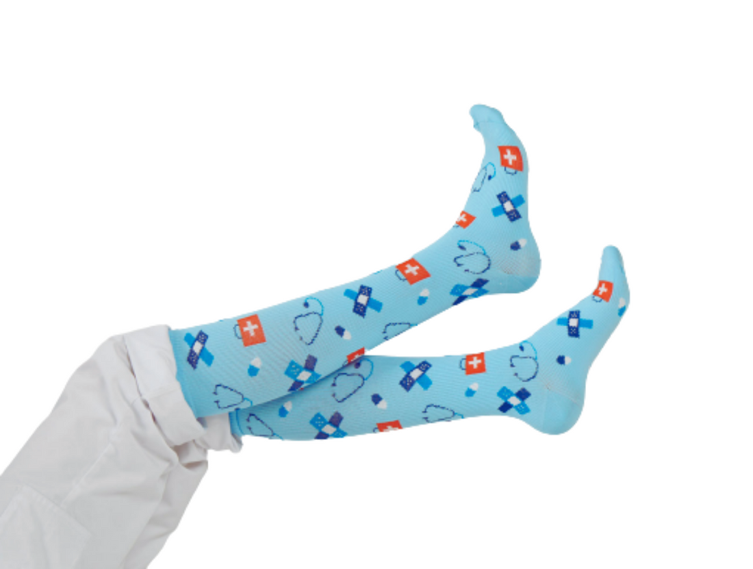 Compressiesokken Blauw &amp; Rood - MedSocks