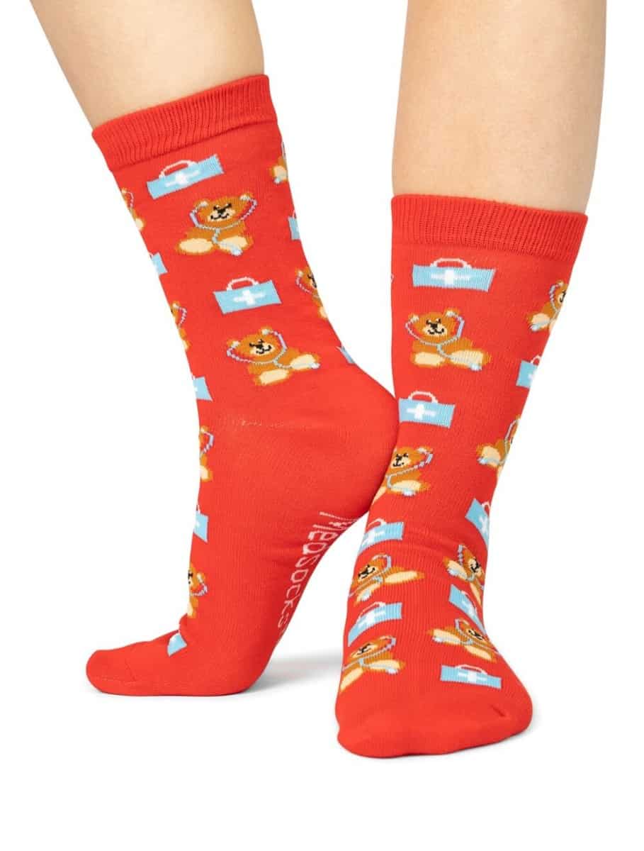 🟥 Meddy Bear Sokken 🧸 Rood - MedSocks